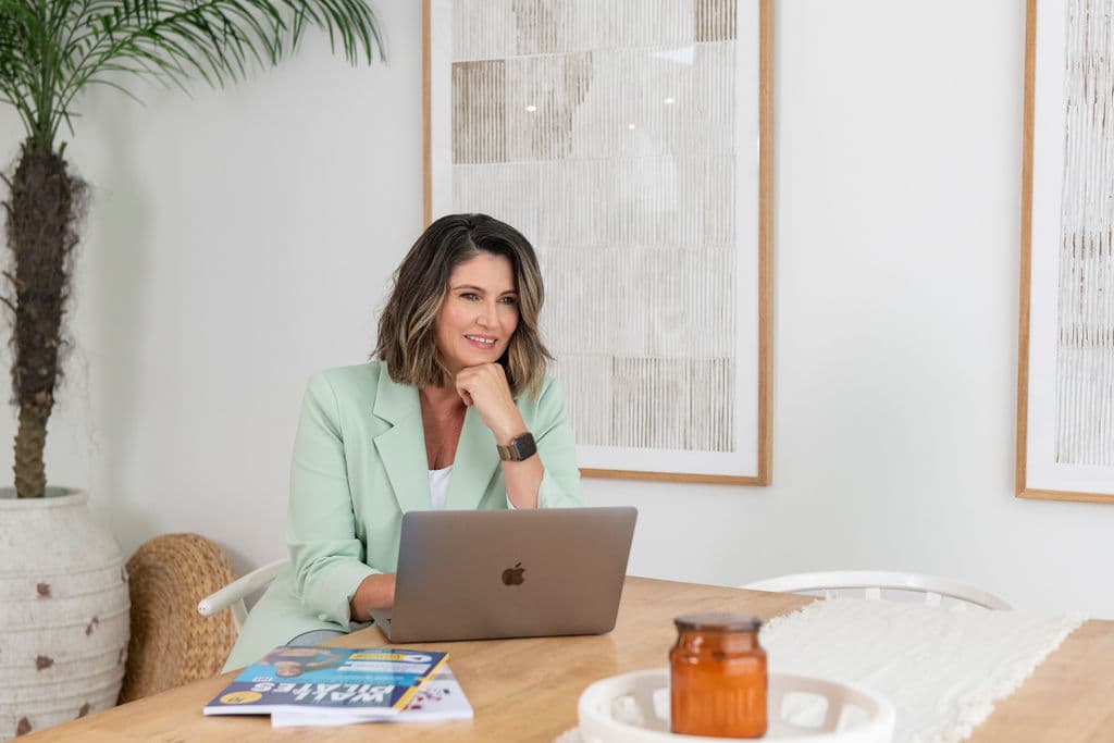 Linda Cunningham at her desk